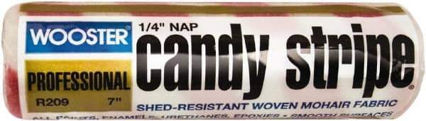 Wooster Brush - 1/4" Nap, 7" Wide Paint Roller Cover - Smooth Texture, Mohair - Exact Industrial Supply