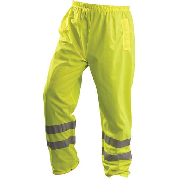 Pants & Chaps; Garment Style: Pants; Garment Type: High Visibility; Breathable; Color: Yellow; Material: Polyester; Material: Polyester; Closure Type: Elastic; Closure: Elastic; Number of Pockets: 2.0; Garment Style: Pants; Flame Resistant: No