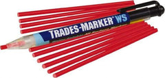 Markal - Red All Purpose Wax Crayon - Flat Tip - Exact Industrial Supply