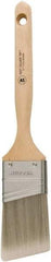 Wooster Brush - 2-1/2" Angled Synthetic Sash Brush - 2-15/16" Bristle Length, 7.13" Wood Fluted Handle - Exact Industrial Supply