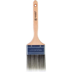 Wooster Brush - 3" Flat Synthetic Sash Brush - 2-15/16" Bristle Length, 7.44" Wood Fluted Handle - Exact Industrial Supply