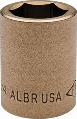 Ampco - 3/4", 1/2" Drive, Standard Hand Socket - 6 Points, 1-7/16" OAL, Aluminum Bronze - Exact Industrial Supply