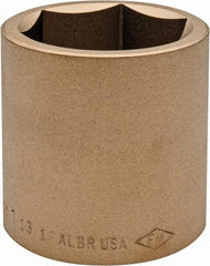 Ampco - 1-13/16", 3/4" Drive, Standard Hand Socket - 6 Points, 2-9/16" OAL, Aluminum Bronze - Exact Industrial Supply