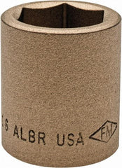 Ampco - 15/16", 1/2" Drive, Standard Hand Socket - 6 Points, 1-1/2" OAL, Aluminum Bronze - Exact Industrial Supply