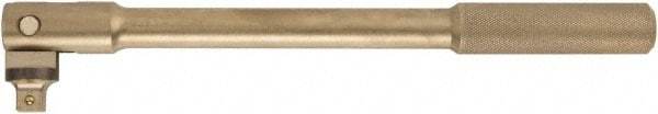 Ampco - 3/4" Drive Socket Flex Handle - 18" OAL, Aluminum Bronze Finish - Exact Industrial Supply