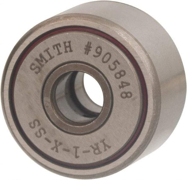 Accurate Bushing - 1-1/4" Roller Diam x 3/4" Width, Sealed Yoke Cam Follower - Stainless Steel, 0.81" OAL, 2,750 Lb Dynamic Cap - Exact Industrial Supply