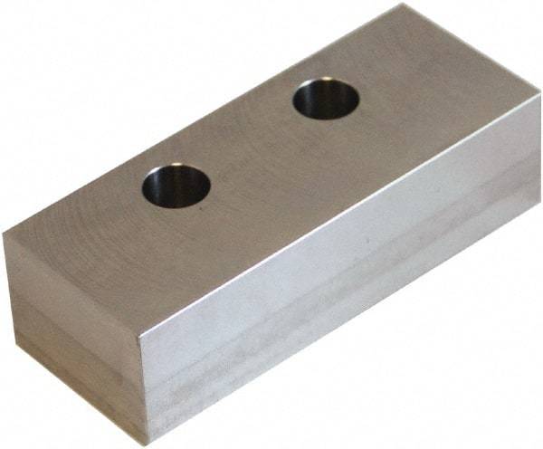 5th Axis - 5" Wide x 1.35" High x 1.95" Thick, Flat/No Step Vise Jaw - Soft, Aluminum, Manual Jaw, Compatible with V562 Vises - Exact Industrial Supply