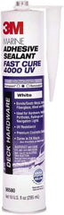 3M - 12.8 oz Cartridge White Polyether Hybrid Adhesive Sealant - 190°F Max Operating Temp, 20 min Tack Free Dry Time - Exact Industrial Supply