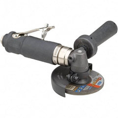 Dynabrade - 4" Wheel Diam, 12,000 RPM, Pneumatic Angle & Disc Grinder - 3/8-24 Spindle, 40 CFM, Rear Exhaust - Exact Industrial Supply