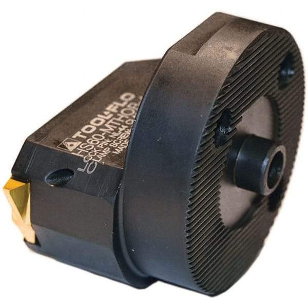 Tool-Flo - Insert Style TNMA 43, TNMC 43, 32mm Head Length, Right Hand Cut, Modular Threading Cutting Unit Head - System Size HS40, 1.203" Center to Cutting Edge, Series On-Edge - Exact Industrial Supply
