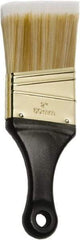 Ability One - 3" Flat Synthetic Sash Brush - 2" Bristle Length, 3" Short Handle - Exact Industrial Supply