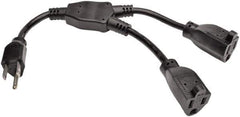 Tripp-Lite - 1', 18/3 Gauge/Conductors, Black Indoor Replacement Cord - 0 Receptacles, 10 Amps, 120 VAC, UL SJT, NEMA 5-15P - Exact Industrial Supply