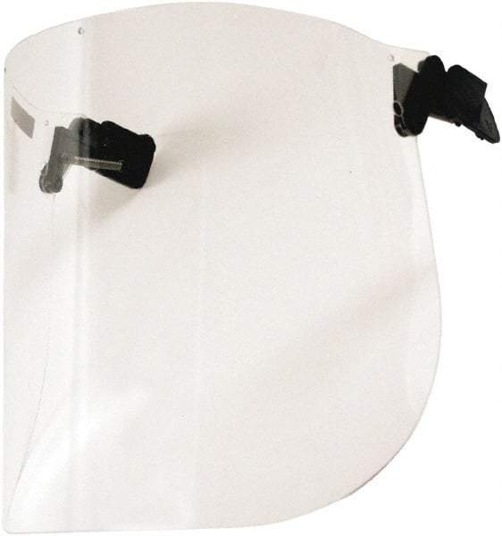 3M - Polycarbonate Face Shield - 6-3/4 Inch High x 13-1/2 Inch Wide x 0.13 Inch Thick, Shade 10, Compatible with 3M Peltor Hard Hat Adapter P3EV/2 and 3M Peltor Cap-Mounted Earmuff - Exact Industrial Supply