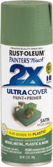 Rust-Oleum - Moss Green, Gloss, Enamel Spray Paint - 8 to 12 Sq Ft per Can, 12 oz Container - Exact Industrial Supply