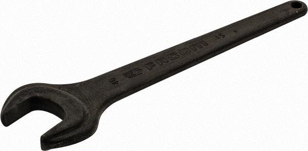 Facom - 46mm Standard Service Open End Wrench - 15-9/16" OAL, Single End, Black Finish, 15° Head Angle - Exact Industrial Supply