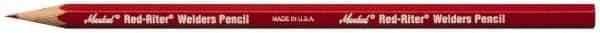 Markal - Red Welders Pencil - Sharpen with Pencil Sharpener Tip - Exact Industrial Supply