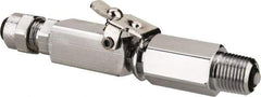 Parker - 1/4" OD, Double End Shutoff Pipe - 150 Max Working psi, 0 to 150°F, - Exact Industrial Supply