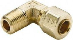 Parker - 1" OD, Brass Male Elbow - 350 Max Working psi, -65 to 250°F, Comp x MNPT Ends - Exact Industrial Supply