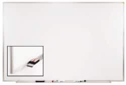 Ghent - 24" High x 36" Wide Porcelain on Steel Magnetic Marker Board - Aluminum Frame, 1.88" Deep - Exact Industrial Supply