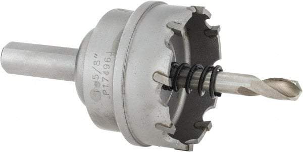 Hougen - 1-5/8" Diam, 1/8" Cutting Depth, Hole Saw - Carbide-Tipped Saw, Toothed Edge - Exact Industrial Supply