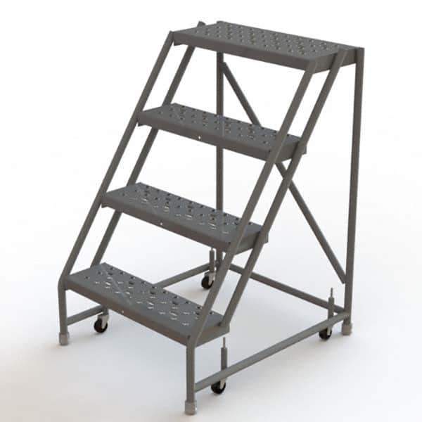 TRI-ARC - Rolling & Wall Mounted Ladders & Platforms Type: Rolling Warehouse Ladder Style: Rolling Platform Ladder - Exact Industrial Supply