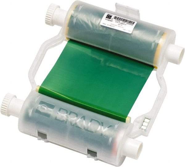 Brady - 4.33" Wide x 2,400" Long, Green Resin Ribbon Printer Ribbon - For BBP30 Label Printer, BBP33 Label Printer, BBP35 Multicolor Sign & Label Printer, BBP37 Color & Cut Sign & Label Printer, BradyPrinter S3100, BBP31 Sign & Label Printer - Exact Industrial Supply