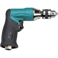 Dynabrade - 1/4" Keyed Chuck - Pistol Grip Handle, 500 RPM, 23 CFM, 0.4 hp - Exact Industrial Supply