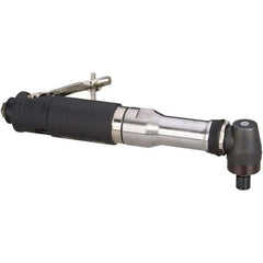 Dynabrade - 1/4" Collet, Angle Handle, Air Angle Die Grinder - 18,000 RPM, Rear Exhaust, 41 CFM, 0.7 hp, 90 psi, 1/4 NPT Inlet - Exact Industrial Supply