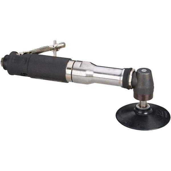 Dynabrade - 4" Max Disc, 12,000 RPM, Pneumatic Handheld Disc Sander - 40 CFM, 1/4 NPT Inlet, 0.7 hp, 90 psi - Exact Industrial Supply