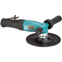 Dynabrade - 7" Max Disc, 8,500 RPM, Pneumatic Handheld Disc Sander - 40 CFM, 3/8" Inlet, 1.3 hp, 90 psi - Exact Industrial Supply
