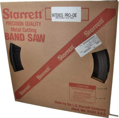 Starrett - 3/8" x 100' x 0.025" Bi-Metal Band Saw Blade Coil Stock - 8 to 12 TPI, Toothed Edge, Straight Form, Raker Set, No Rake Angle, Variable Pitch, Contour Cutting - Exact Industrial Supply