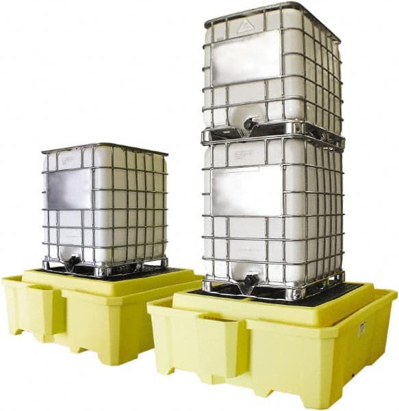Enpac - IBC Sumps, Platforms & Decks Type: IBC Pallet w/Drain Number of Totes: 2 - Exact Industrial Supply