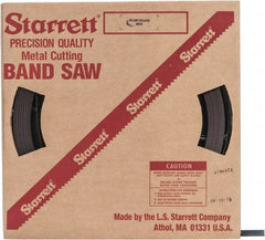 Starrett - 1/2" x 100' x 0.035" Bi-Metal Band Saw Blade Coil Stock - 14 TPI, Toothed Edge, Straight Form, Raker Set, No Rake Angle, Constant Pitch, Contour Cutting - Exact Industrial Supply