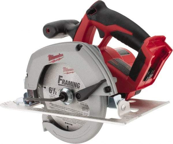 Milwaukee Tool - 18 Volt, 6-1/2" Blade, Cordless Circular Saw - 3,200 RPM, Lithium-Ion Batteries Not Included - Exact Industrial Supply