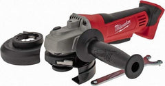 Milwaukee Tool - 4-1/2" Wheel Diam, 9,000 RPM, Cordless Cutoff & Cutoff-Grinder Tool - Right Angle Handle - Exact Industrial Supply