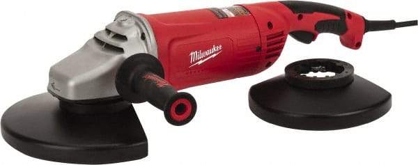 Milwaukee Tool - 7 & 9" Wheel Diam, 6,000 RPM, Corded Angle & Disc Grinder - 5/8-11 Spindle, 120 Volts, 15 Amps, Front Exhaust - Exact Industrial Supply