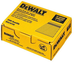 DeWALT - 16 Gauge 1-1/2" Long Finishing Nails for Power Nailers - Grade 2 Steel, Galvanized Finish, Angled Stick Collation - Exact Industrial Supply