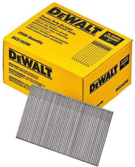 DeWALT - 16 Gauge 2" Long Finishing Nails for Power Nailers - Grade 2 Steel, Galvanized Finish, Straight Stick Collation - Exact Industrial Supply