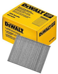 DeWALT - 16 Gauge 2-1/2" Long Finishing Nails for Power Nailers - Grade 2 Steel, Galvanized Finish, Straight Stick Collation - Exact Industrial Supply