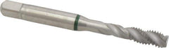 Guhring - M6x1.00 Metric Coarse 3 Flute 6H Modified Bottoming Spiral Flute Tap - Cobalt, Bright Finish, 2-1/2" OAL, Right Hand Flute, Right Hand Thread, Series 3918 - Exact Industrial Supply
