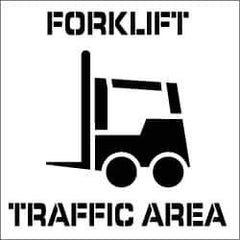 NMC - Forklift Traffic Area Stencil - 0.06 Inch Thick, Polyethylene, English - Exact Industrial Supply