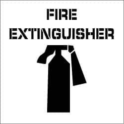 NMC - Fire Extinguisher Stencil - 0.06 Inch Thick, Polyethylene, English - Exact Industrial Supply