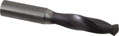 Accupro - 13mm 140° Solid Carbide Jobber Drill - AlTiN Finish, Right Hand Cut, Spiral Flute, Straight Shank, 100mm OAL, Notched Point - Exact Industrial Supply