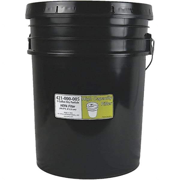Atrix - High Capacity HEPA Filter Bucket - 5 Gal filter, HEPA (99.97% efficient @ .3 micron) - Exact Industrial Supply