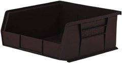 Akro-Mils - 50 Lb. Load Capacity, 10-7/8" Deep, Black Polymer Hopper Stacking Bin - 5" High x 11" Wide x 10-7/8" Long - Exact Industrial Supply