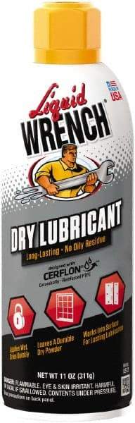 Liquid Wrench - 11 oz Aerosol Dry Film with PTFE Lubricant - Clear, -300°F to 650°F - Exact Industrial Supply