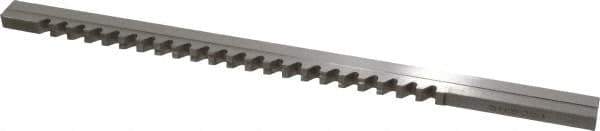 Value Collection - 8mm Keyway Width, Style C-1, Keyway Broach - High Speed Steel, Bright Finish, 3/8" Broach Body Width, 25/64" to 2-1/2" LOC, 11-3/4" OAL - Exact Industrial Supply