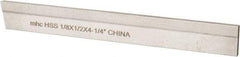 Value Collection - 1/8 Inch Wide x 1/2 Inch High x 4-1/4 Inch Long, Tapered Cutoff Blade - Grade M2, Uncoated - Exact Industrial Supply