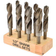 Drill Bit Set: Reduced Shank Drill Bits, 8 Pc, 1″ Drill Bit Size, 118 °, Cobalt Oxide, Standard, Series 301
