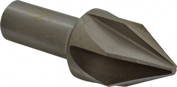 Interstate - 1-1/4" Head Diam, 3/4" Shank Diam, 6 Flute 60° Cobalt Countersink - Exact Industrial Supply